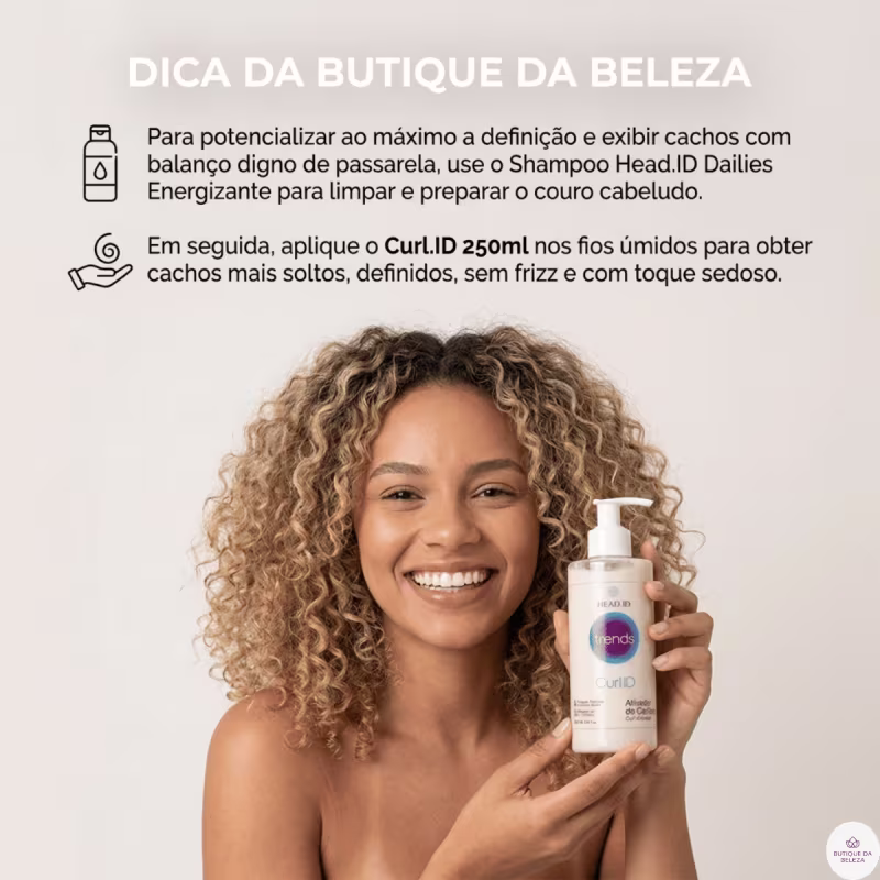 Ativador de Cachos Head.ID Trends Curl.ID 250ml - Cabelos Cacheados Ressecados e Com Frizz