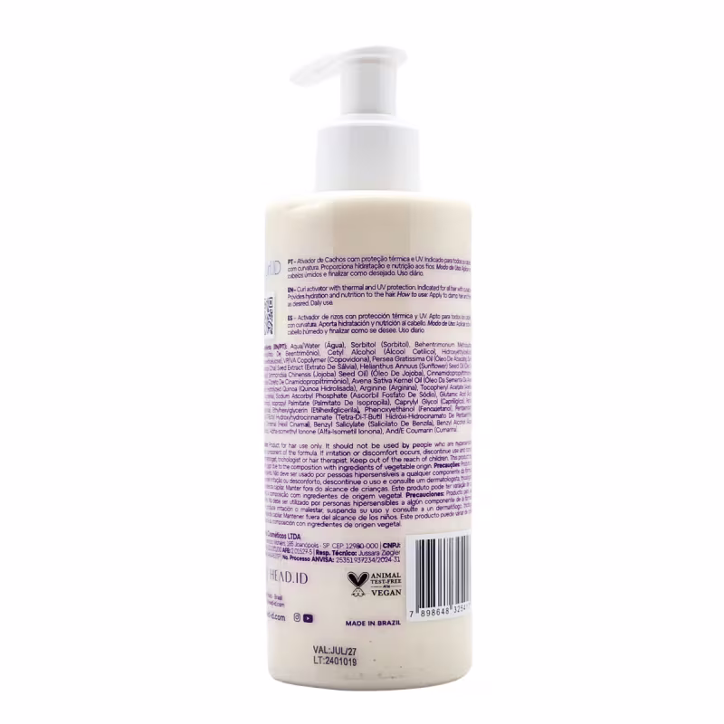 Ativador de Cachos Head.ID Trends Curl.ID 250ml - Cabelos Cacheados Ressecados e Com Frizz
