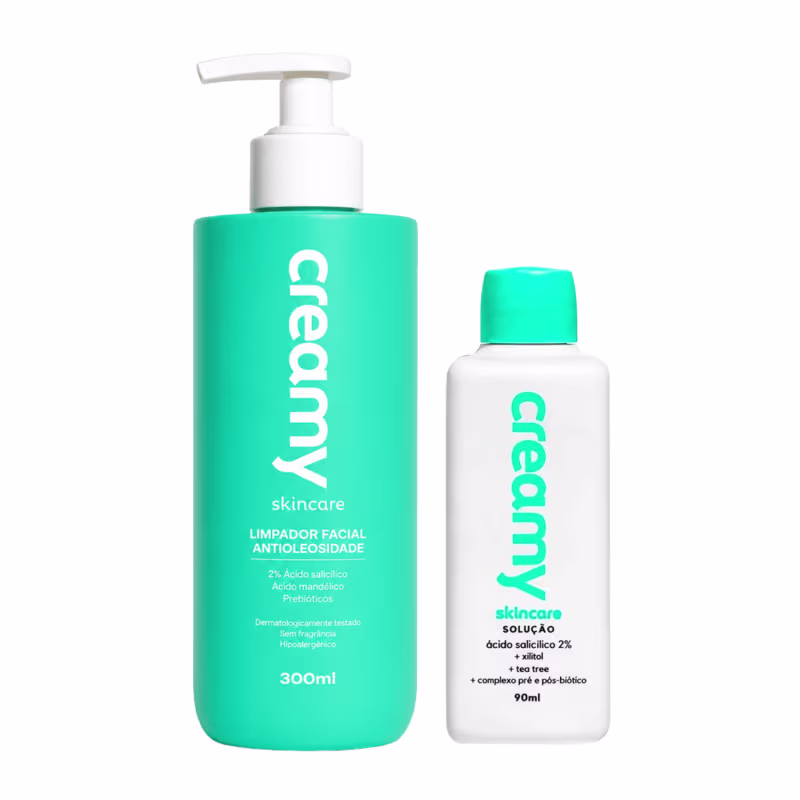 Kit Creamy - Limpador Antioleosidade + Ácido Salicílico