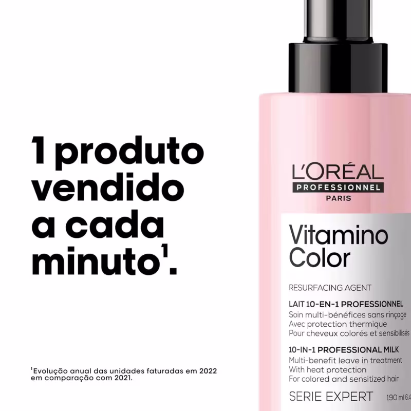 Kit L'Oréal Professionnel Keratin Alpha Sleek Vitamino Color Lait (3 Produtos)