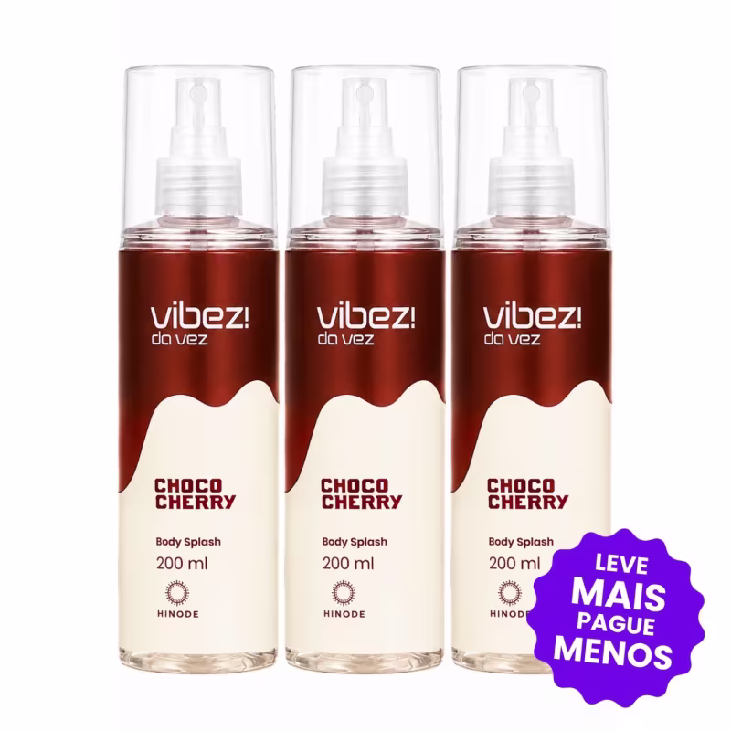Kit 3 Body Splashes Vibez da Vez! Choco Cherry
