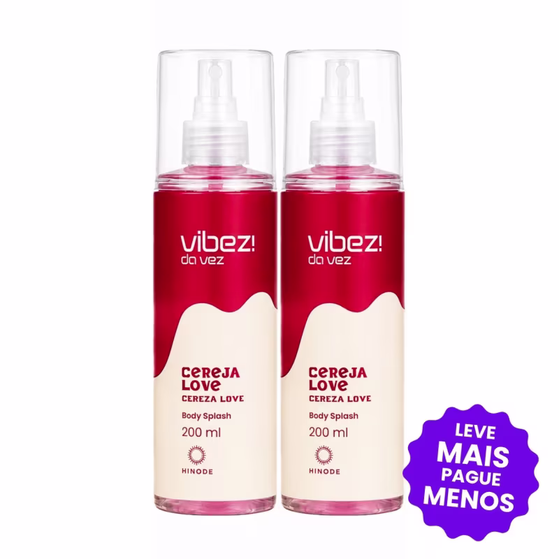 Kit 2 Body Splash Vibez da Vez! Cereja Love
