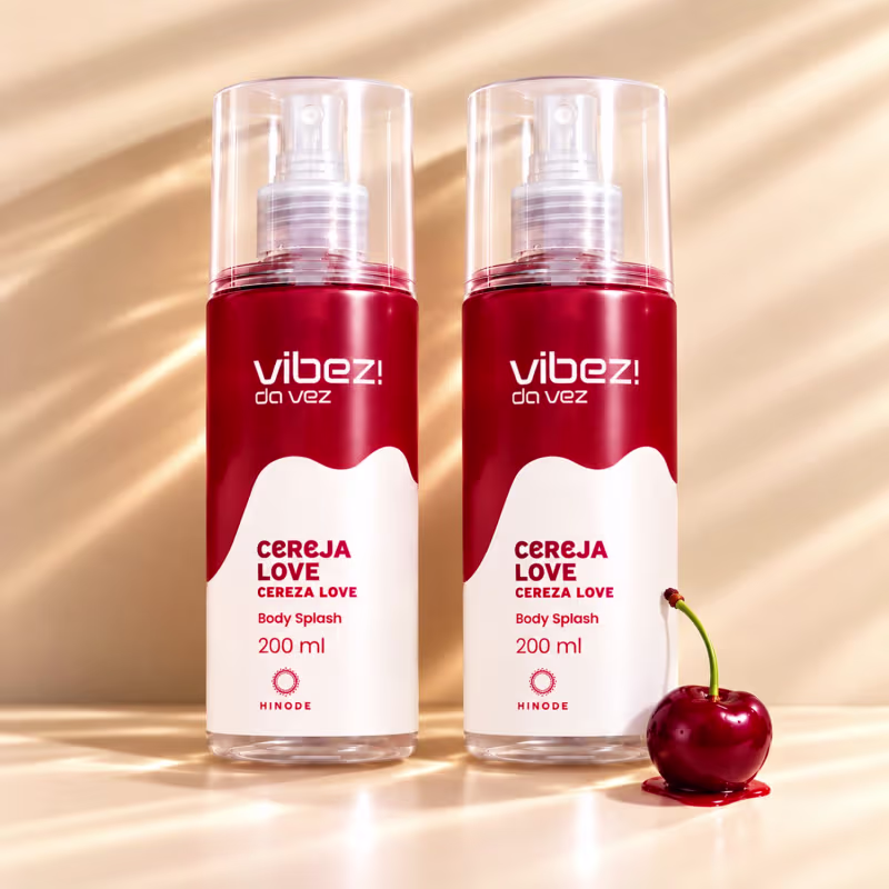 Kit 2 Body Splash Vibez da Vez! Cereja Love