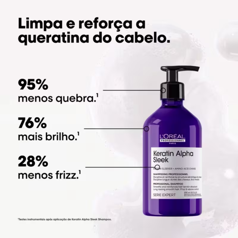 Trio L'Oréal Professionnel Keratin Alpha Sleek Absolut Oil Salon (3 Produtos)
