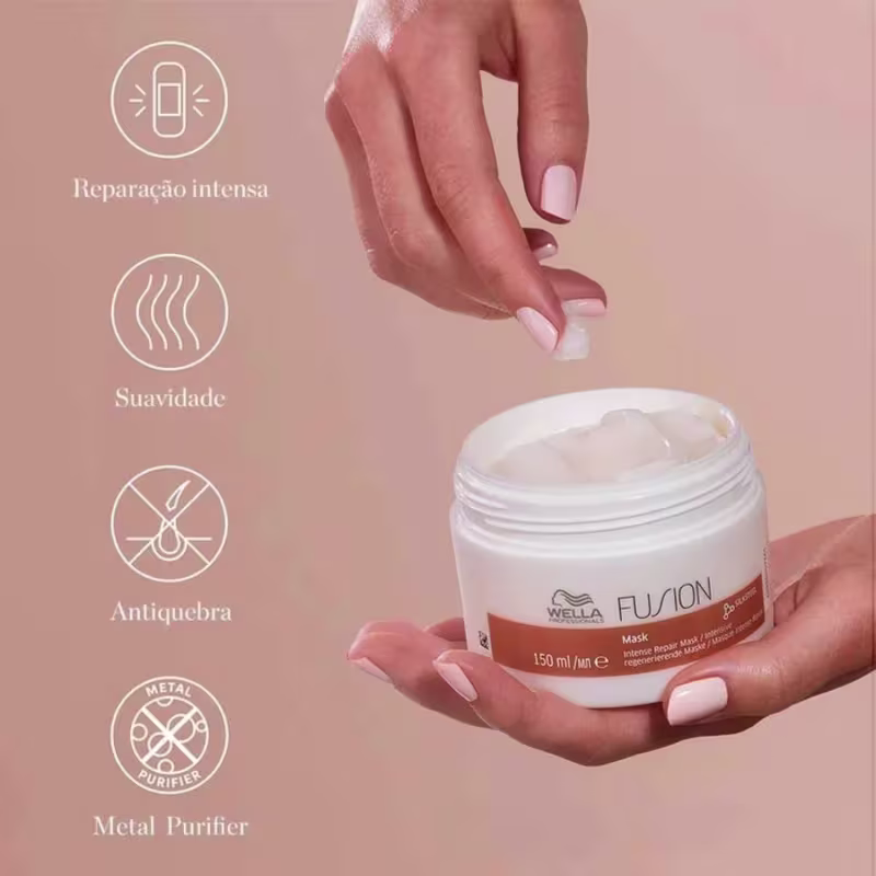 Kit Wella Cronograma Capilar Nutri-Enrich Fusion Salon + Oil Reflections (4 Produtos)