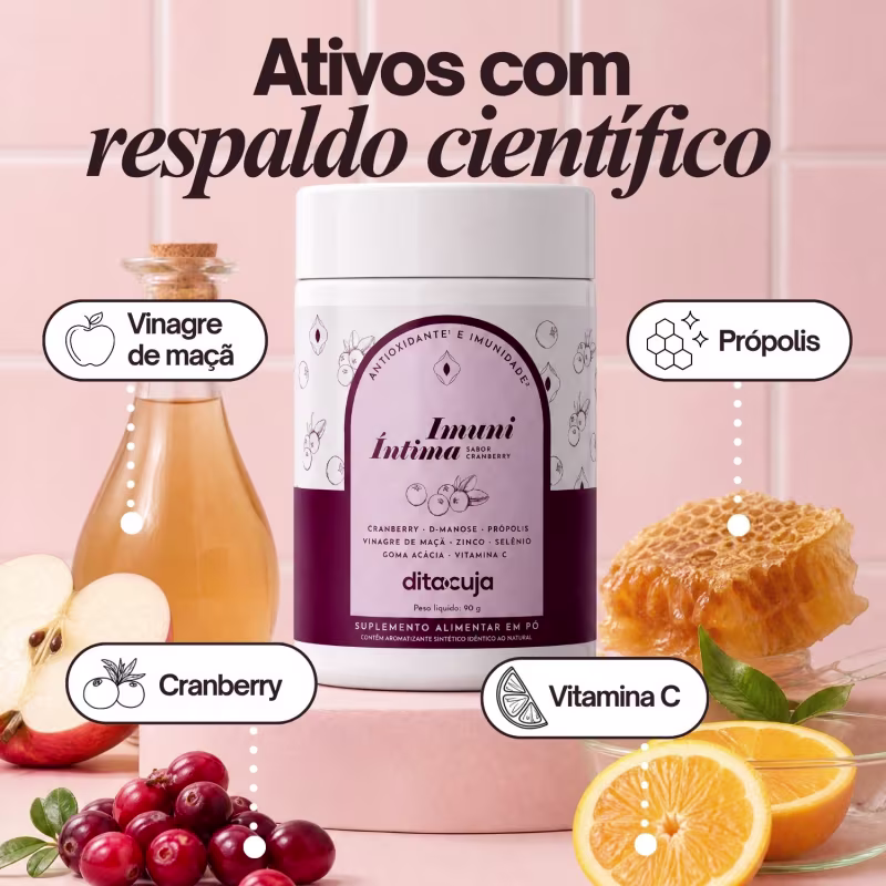 2x Imuni Íntima Dita Cuja, Suplemento Diário para Imunidade e Saúde Íntima Feminina Dita Cuja