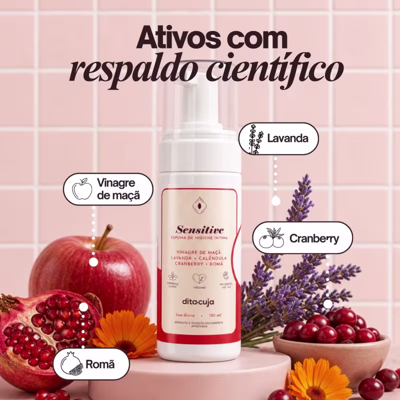 Kit Espuma Íntima Sensitive 150mL e Refil 300mL Dita Cuja