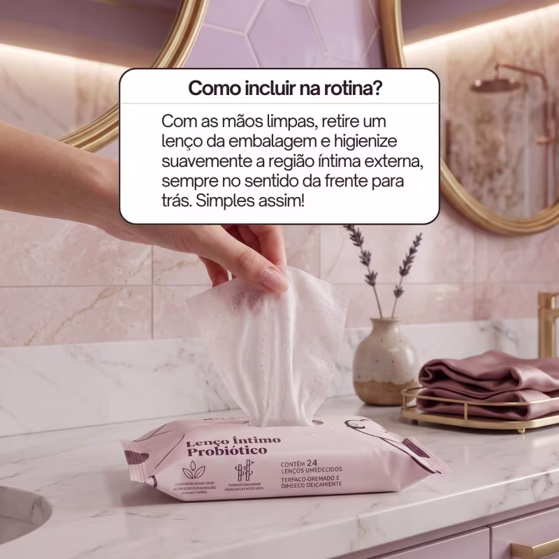 4x Lenço Íntimo Probiótico, pH Balanceado Dita Cuja