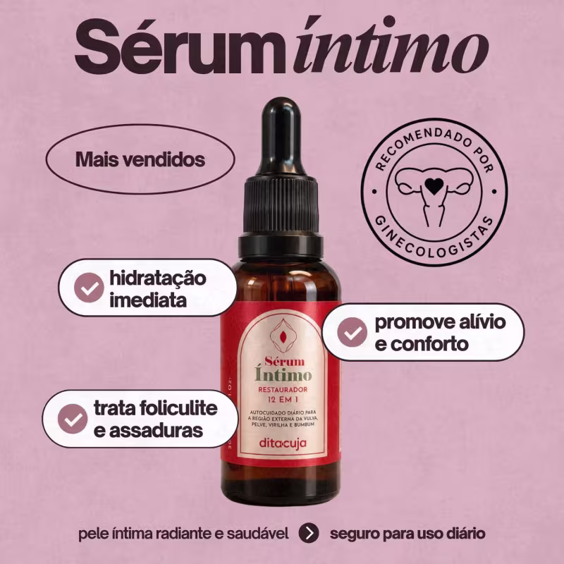 Kit Alivio Do Ressecamento Intimo Dita Cuja Espuma Sensitive, Sérum, Lub Hidratante e Colágeno Íntimo