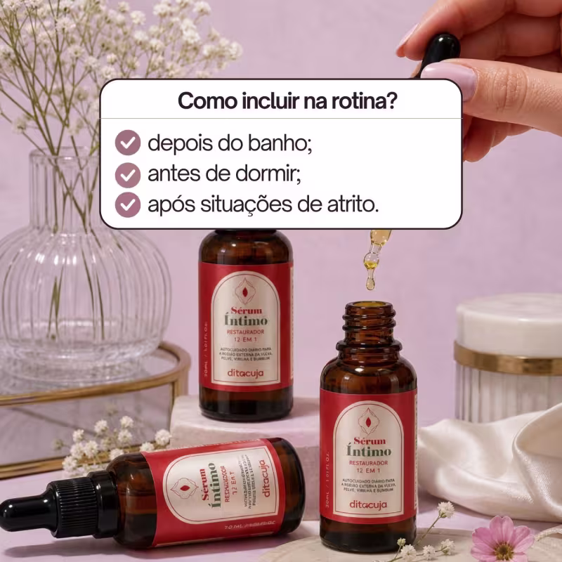 Kit Alivio Do Ressecamento Intimo Dita Cuja Espuma Sensitive, Sérum, Lub Hidratante e Colágeno Íntimo