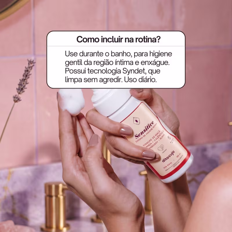Kit Alivio Do Ressecamento Intimo Dita Cuja Espuma Sensitive, Sérum, Lub Hidratante e Colágeno Íntimo