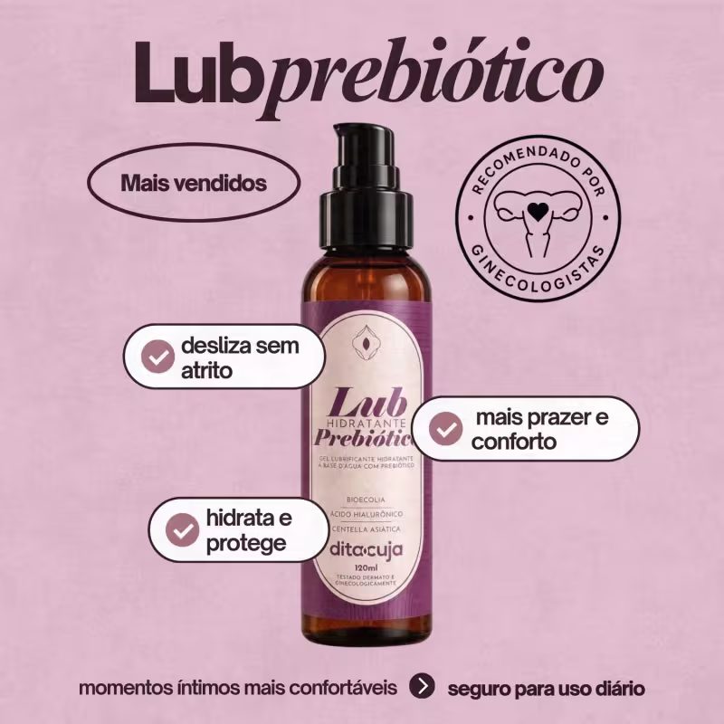 Kit Rotina Prebiótica Lubrificante, Lenço, Espuma e Refil Dita Cuja