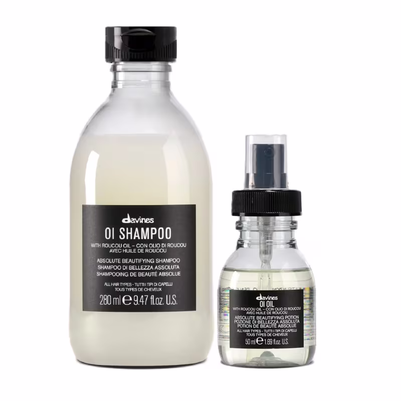 Kit Davines OI Shampoo 280ml + Óleo 50ml