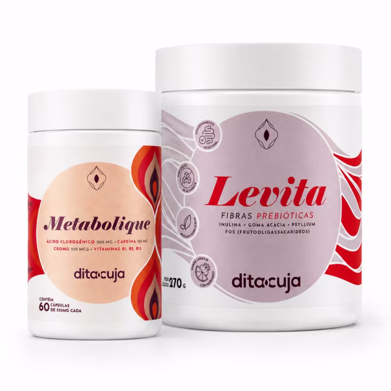 Kit Metabólico Dita Cuja Picolinato Cromo Fibras Prebióticas