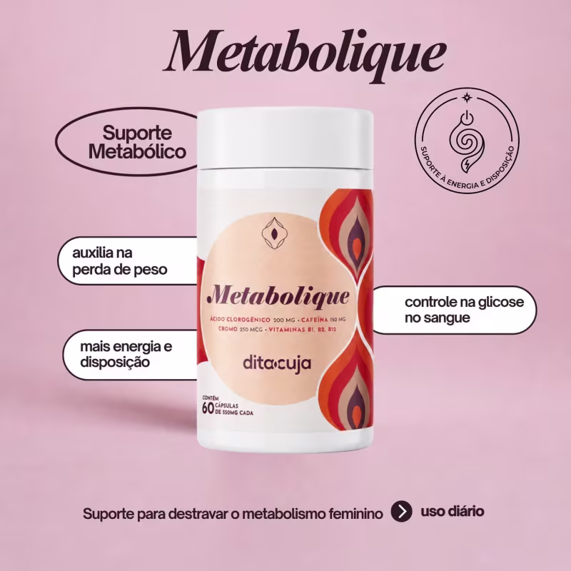Kit Metabólico Dita Cuja Picolinato Cromo Fibras Prebióticas