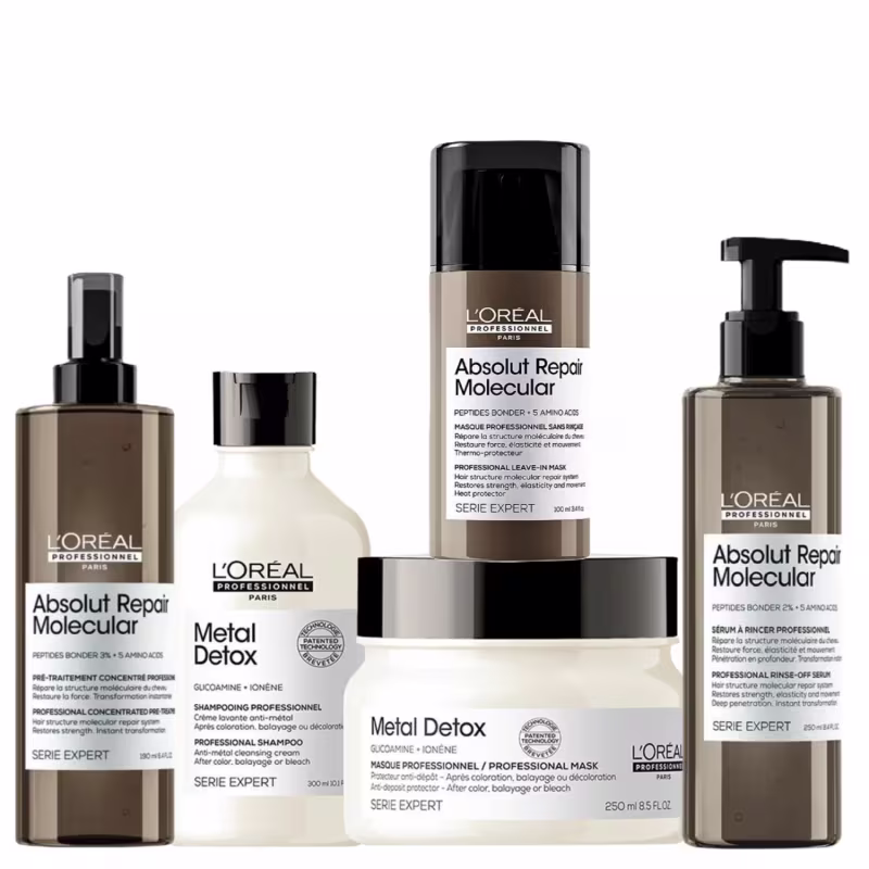 Ultimate Kit L'Oréal Professionnel Metal Absolut Repair Molecular for Home (5 Produtos)