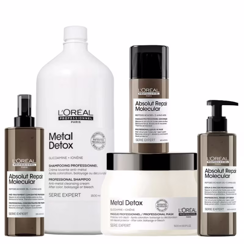 Ultimate Kit L'Oréal Professionnel Metal Absolut Repair Molecular Salon (5 Produtos)