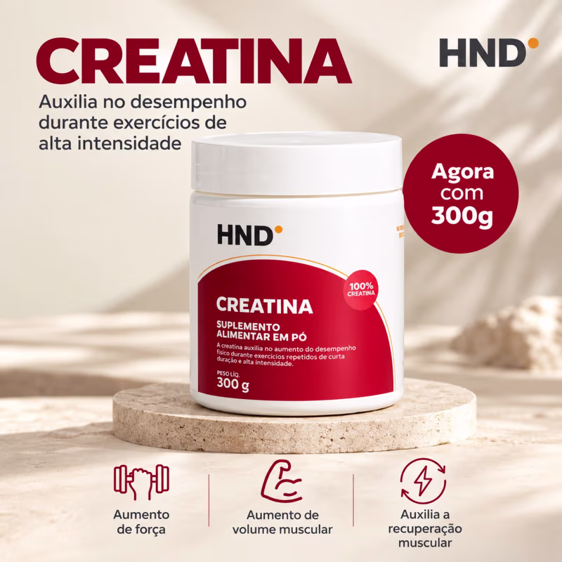 Creatina HND 300g – Suplemento Alimentar em Pó