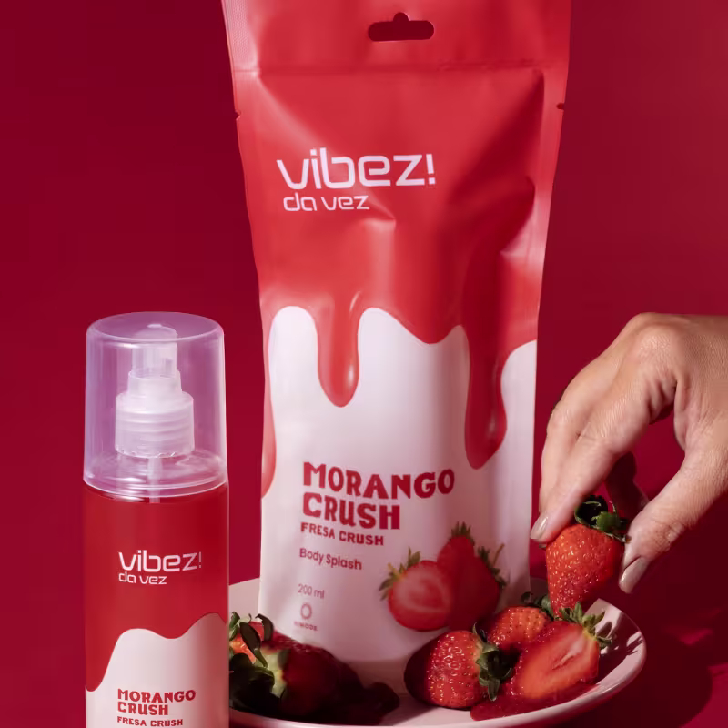 Body Splash Morango Crush Vibez da Vez! Hinode 200ml