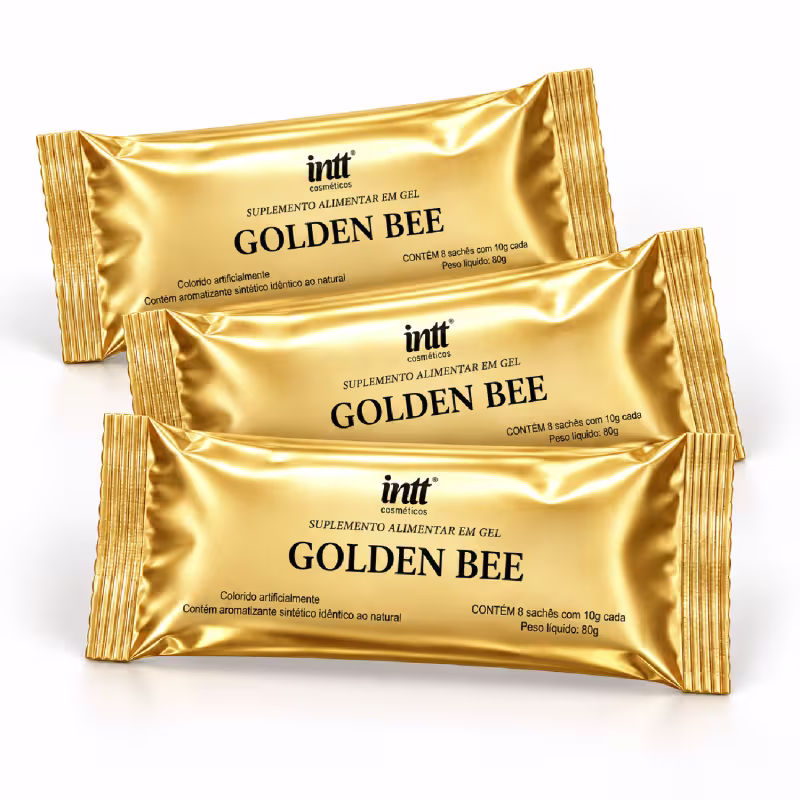 Golden Bee Intt Suplemento Afrodisíaco Taurina Arginina Cafeína 8 Sachês