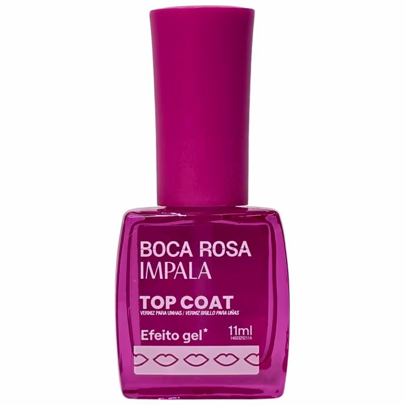 Impala Boca Rosa Top Coat Efeito Gel 11ml