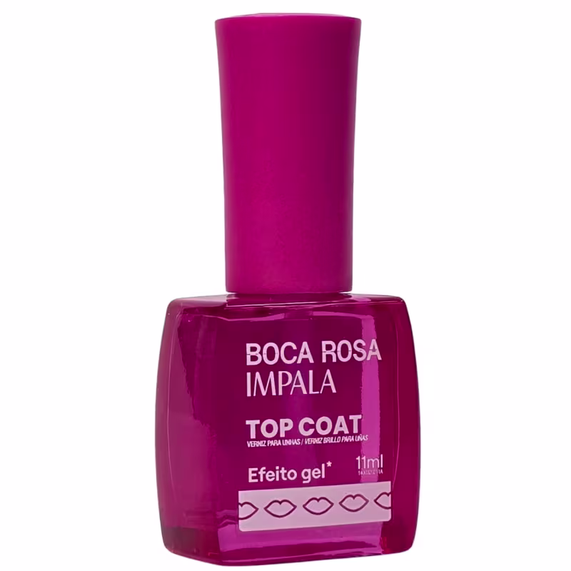Impala Boca Rosa Top Coat Efeito Gel 11ml