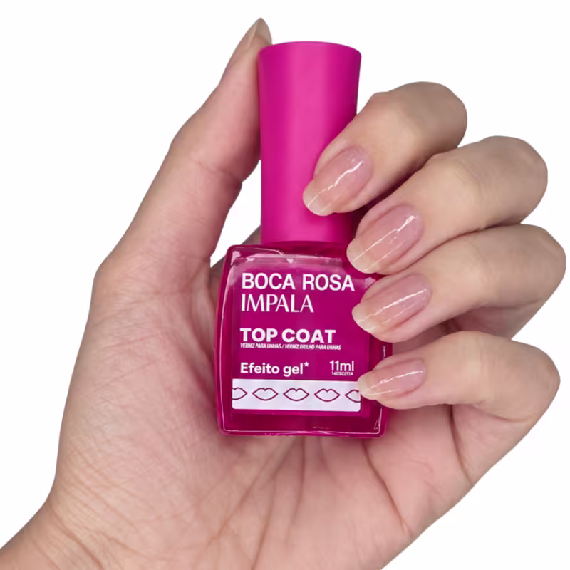 Impala Boca Rosa Top Coat Efeito Gel 11ml