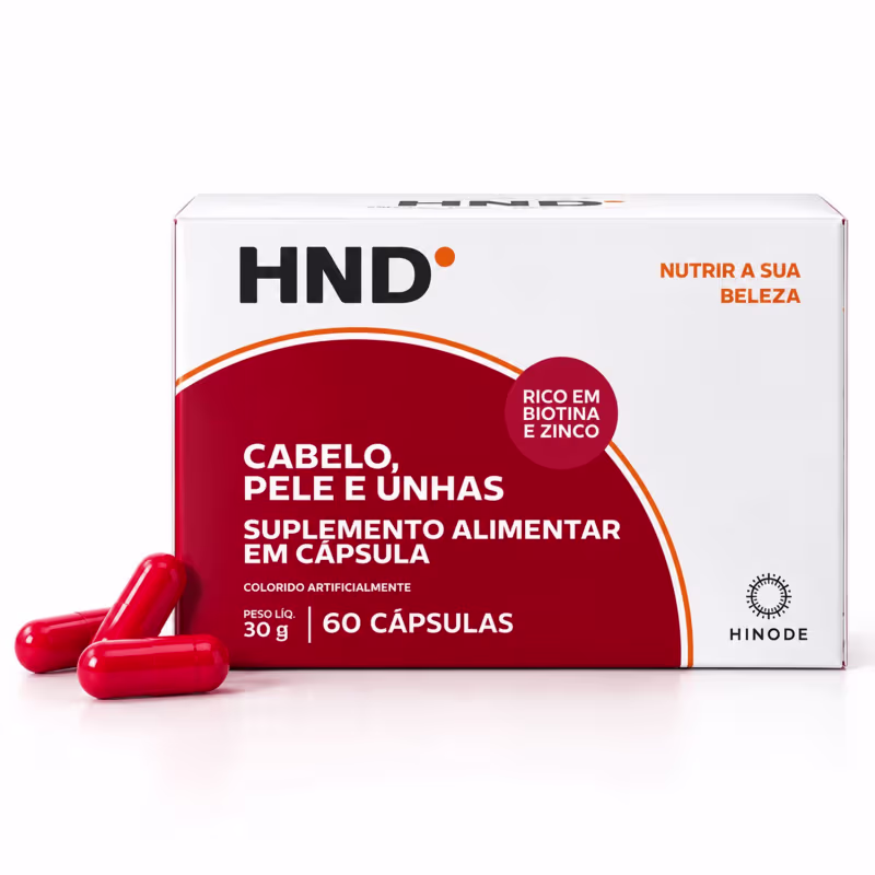 Cabelo, Pele e Unhas HND – Suplemento Alimentar 60 Cápsulas