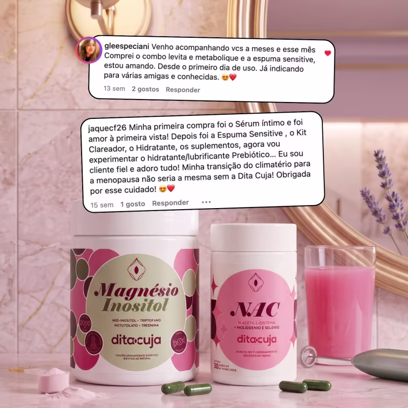 Magnésio Inositol 2.000mg Dita Cuja, Bisglicinato e Malato
