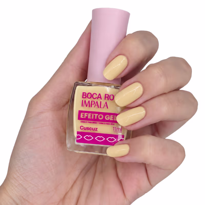 Impala Boca Rosa Esmalte Cremoso Efeito Gel Cuscuz Blister 11ml