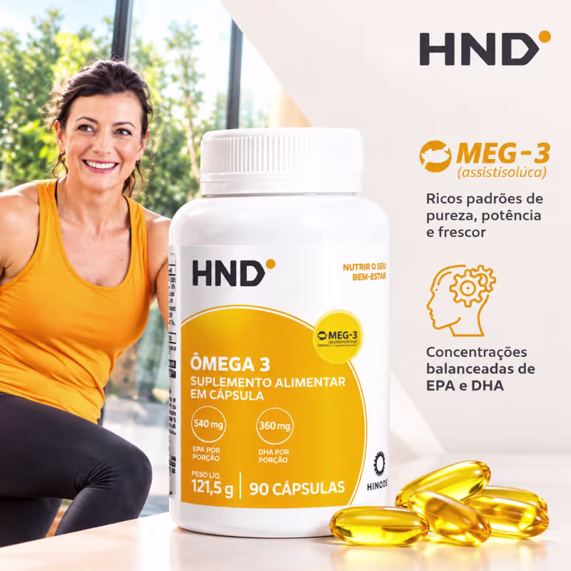 Ômega 3 Plus HND – Suplemento Alimentar 60 Cápsulas
