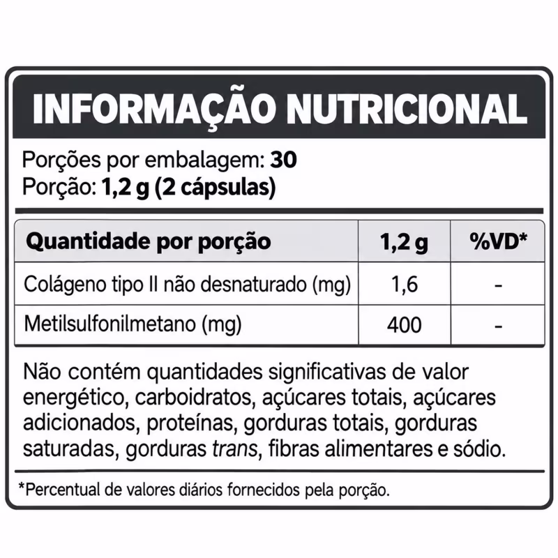 Colágeno Tipo II HND – Suplemento Alimentar 60 Cápsulas