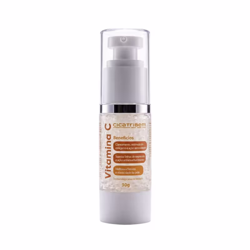 Pérolas de Vitamina C Cicatribem - Sérum Facial Nanoencapsulado Iluminador, Antioxidante, Uniformizador e Revitalizante