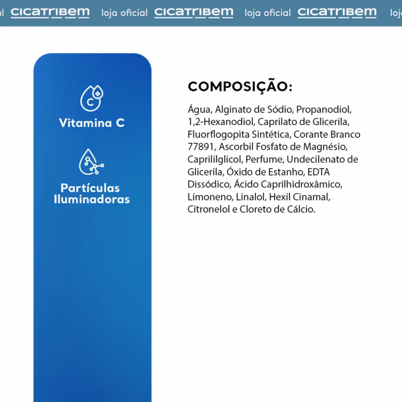 Pérolas de Vitamina C Cicatribem - Sérum Facial Nanoencapsulado Iluminador, Antioxidante, Uniformizador e Revitalizante