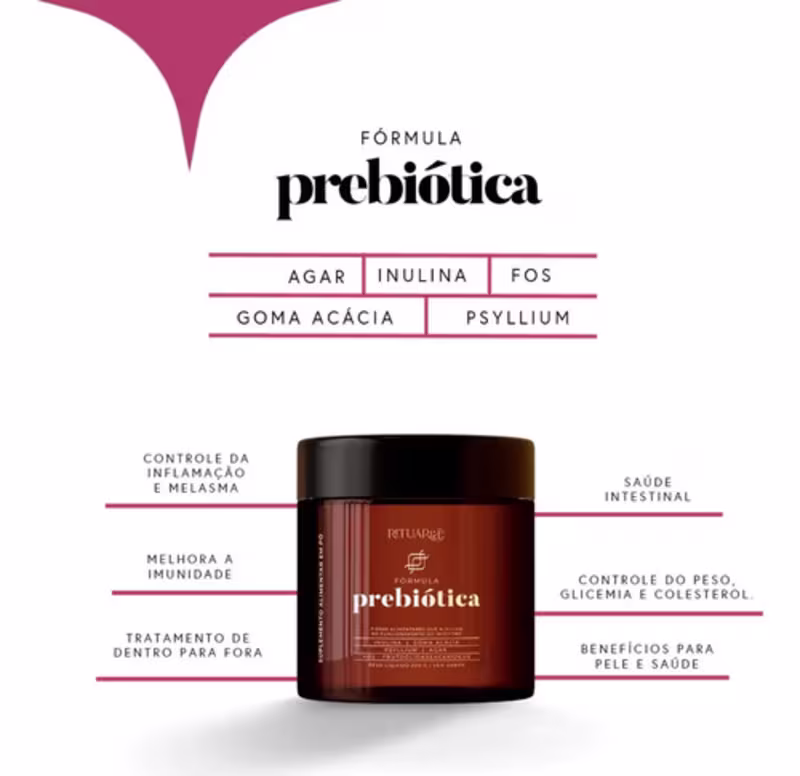 Kit 2x Fórmula Prebiótica Rituária 200g  Fibras Alimentares Sem Sabor