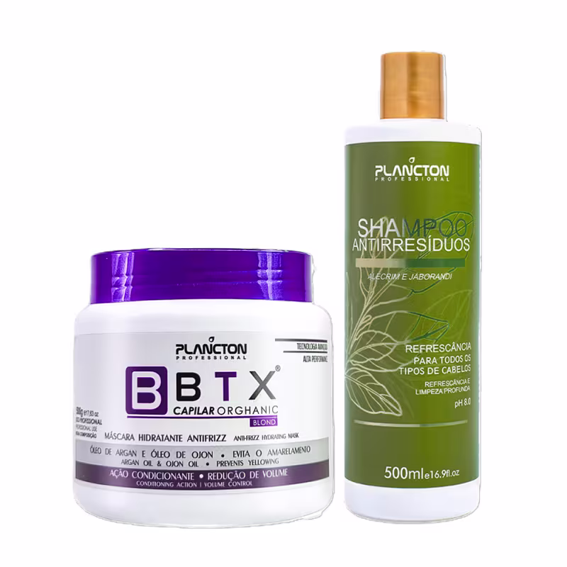 BTX Capilar Blond 500g +  SH Antirresiduo 500ml - Plancton