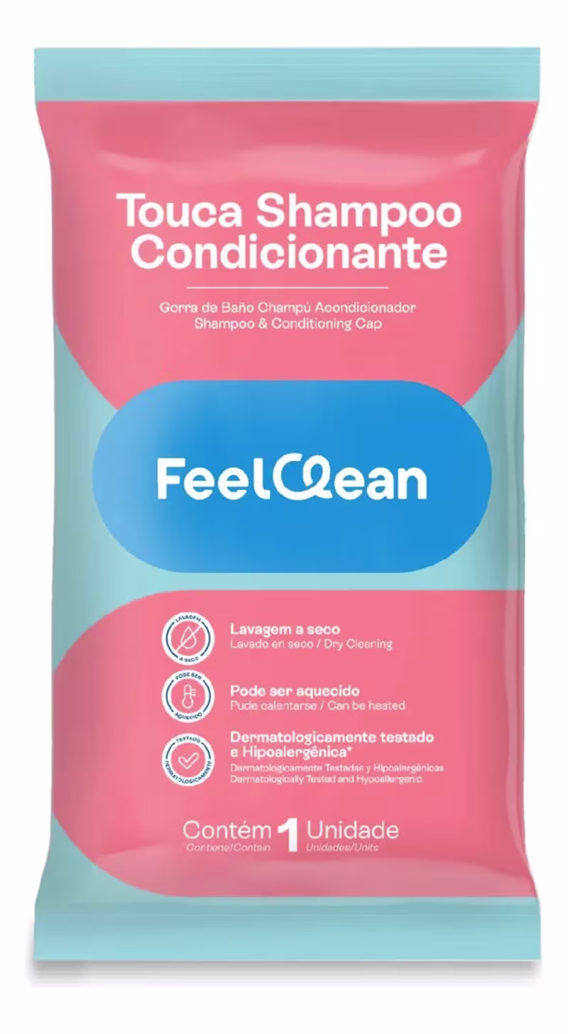 Touca Shampoo Condicionante Lavagem Seco Feelclean
