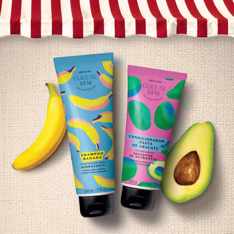 Kit o Boticário Cuide-se Bem Feira Banana & Pasta de Abacate (2 Produtos)