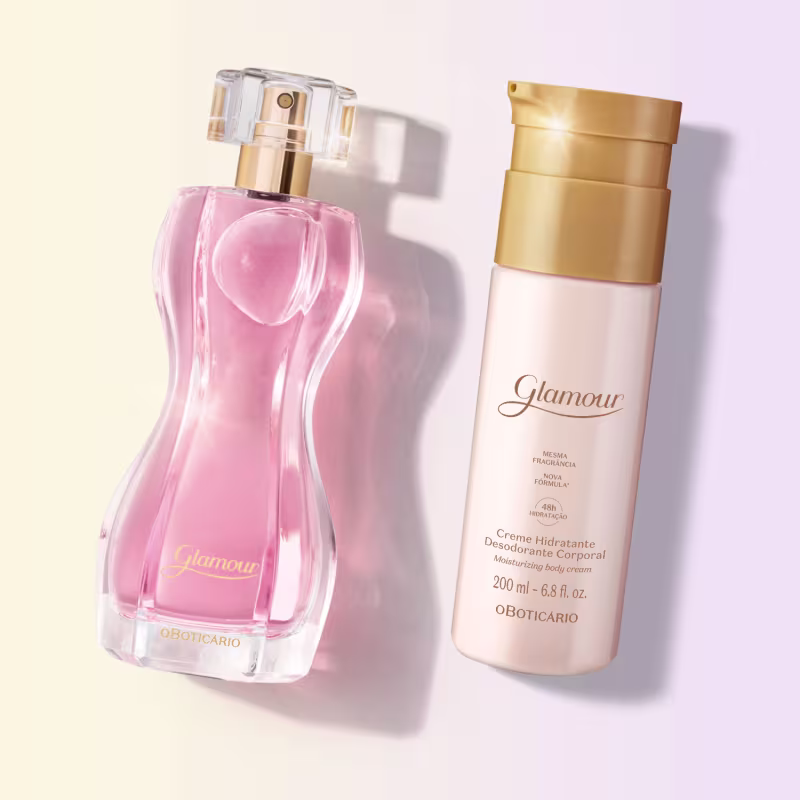 Combo Glamour: Creme Desodorante Hidratante Corporal 200ml + Desodorante Colônia 75ml