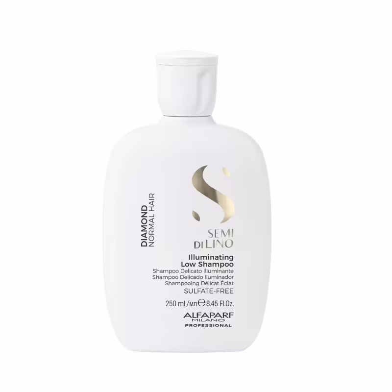 Kit Alfaparf Semi Di Lino Diamond - Shampoo 250ml + Máscara 200ml + Fluido 125ml + Cristalli 50ml