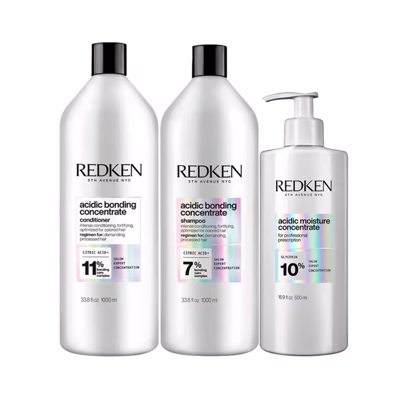 Kit Redken Acidic Bonding Concentrate Profissional Shampoo + Condicionador + Tratamento