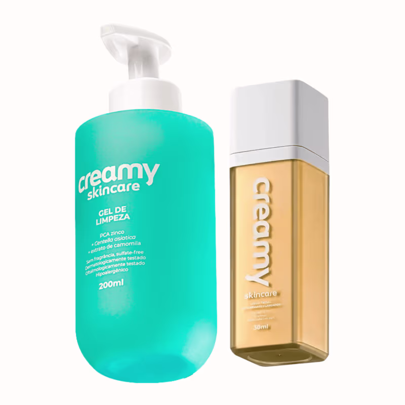 Kit Creamy Vitamina C Gold 30g + Gel de Limpeza Facial 200g