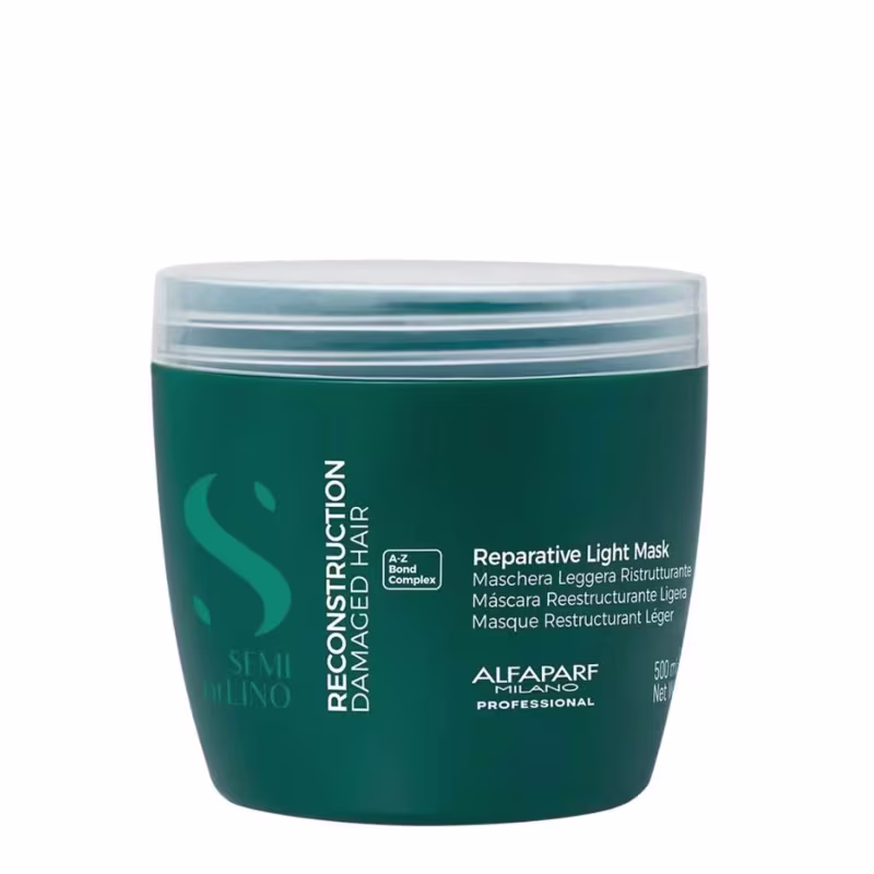 Kit Alfaparf Semi Di Lino Reconstruction - Shampoo 1L + Máscara Suave 500ml + Creme 125ml
