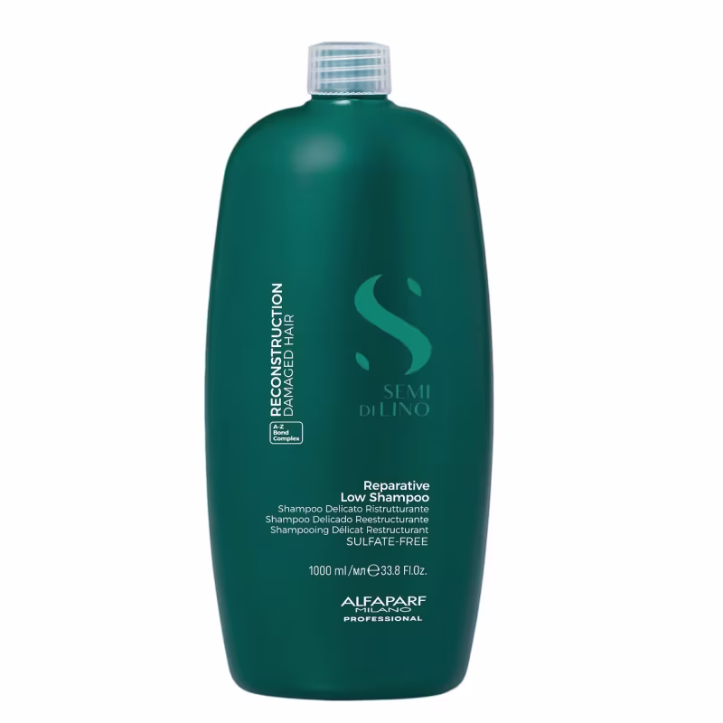Kit Alfaparf Semi Di Lino Reconstruction - Shampoo 1L + Máscara Suave 500ml + Creme 125ml