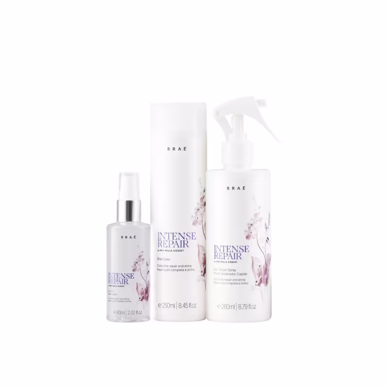 Kit Braé Intense Repair By Ana Paula Siebert - Shampoo 250ml +  Hair Repair 260ml + Óleo 60ml