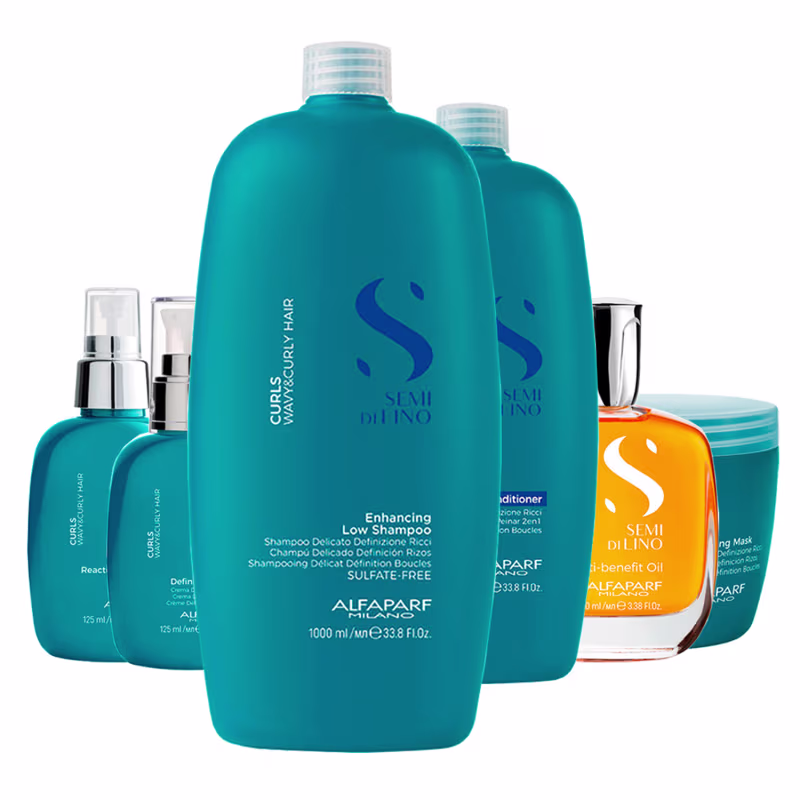 Kit Alfaparf Milano Professional Semi Di Lino Curls Profissional + 6 Produtos