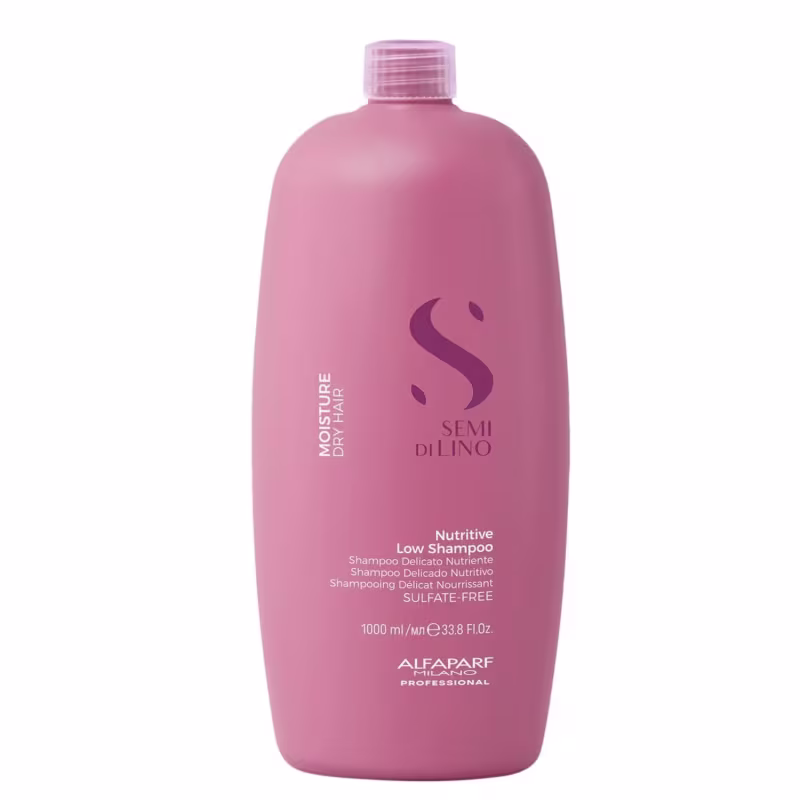 Kit Alfaparf Semi Di Lino Moisture -  Shampoo 1L + Leave in Condicionador 1L + Fluído 125ml