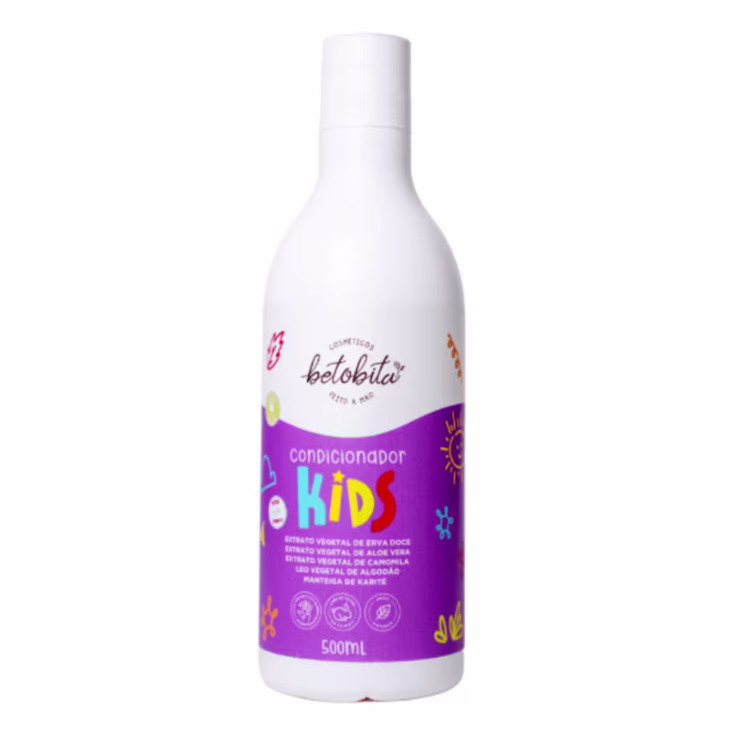Duo Kids Creme de Pentear Cachinhos e Gelatina 500mL - BetoBita | Finalização e Day After Perfeitos