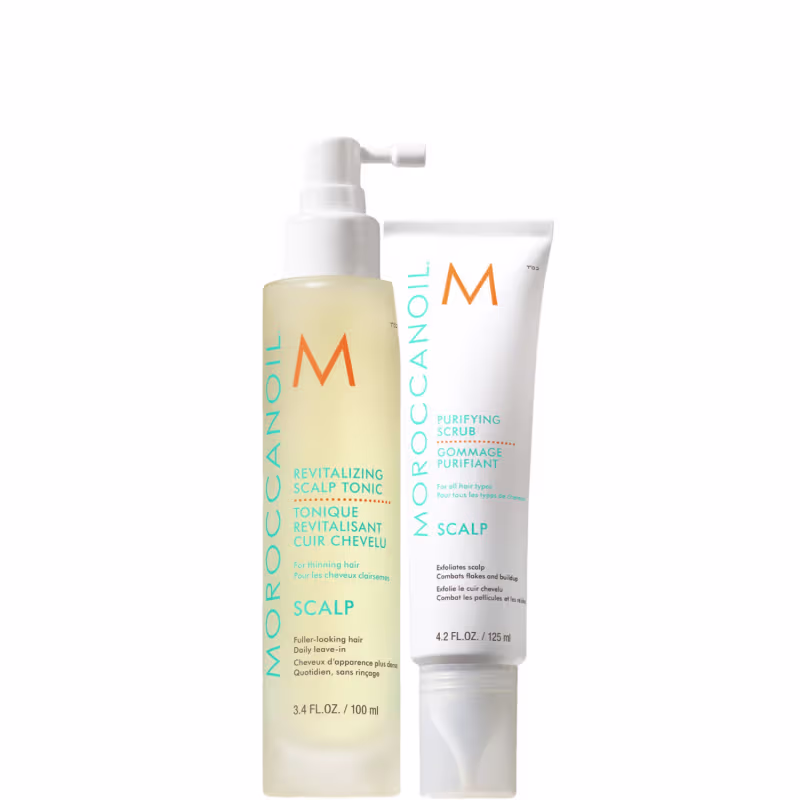 Kit Moroccanoil Scalp - Tônico 100ml + Esfoliante Purificante 125ml