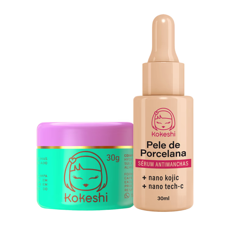 Kit Skin Care Pele de Porcelana Kokeshi e Sérum Antimanchas